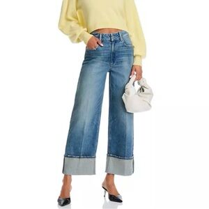 Paige Sasha Wide Cuff Ankle Jeans, size 25